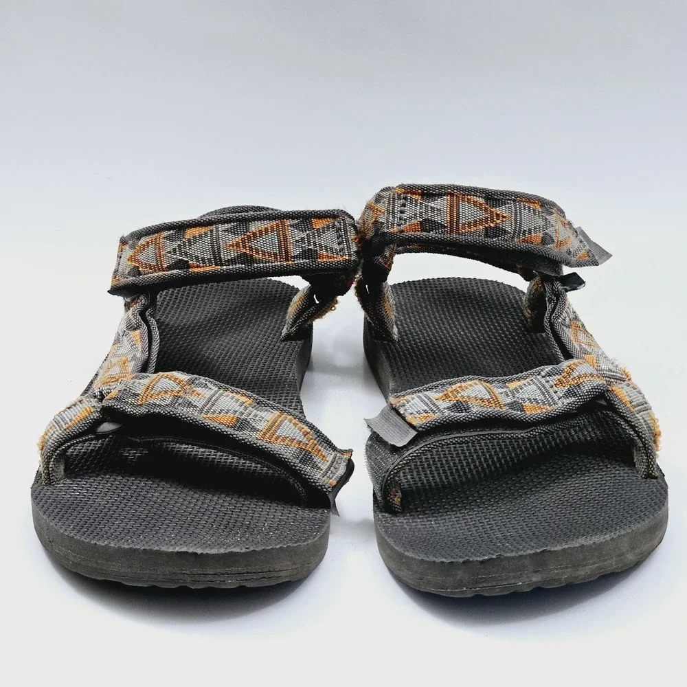 Teva Sandals Mens 13 Original Brown Nylon Webbing Hook and Loop‎ Outdoor Shoes